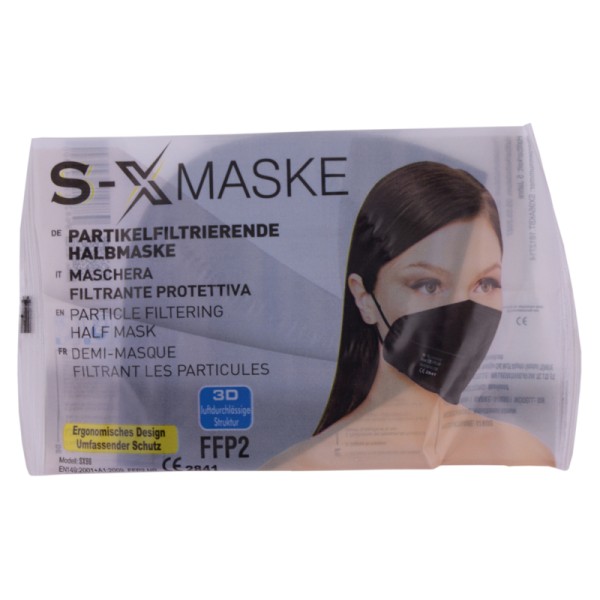 FFP2 Atemschutzmaske schwarz, einzeln verpackt